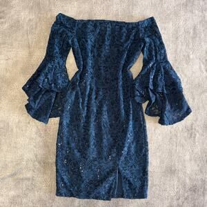 Venus Lace Off the Shoulder Mini Dress